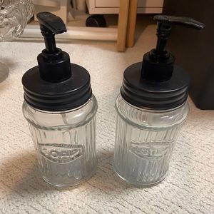 Glass lotion and soap containers